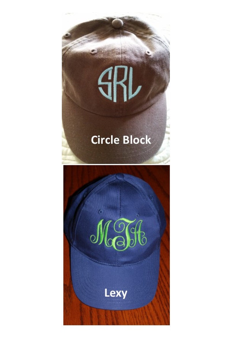 Monogrammed Ball Cap With Embroidered Bow on Back image 4