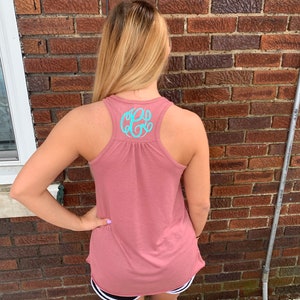 Monogrammed Bella Flowy Tank Top Now in LILAC 20 Colors to Choose from. image 3