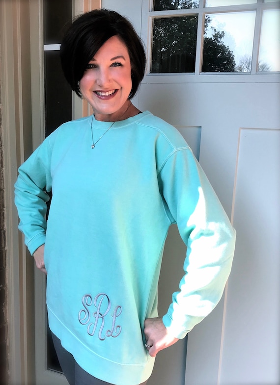 Comfort colors monogrammed sweatshirt online