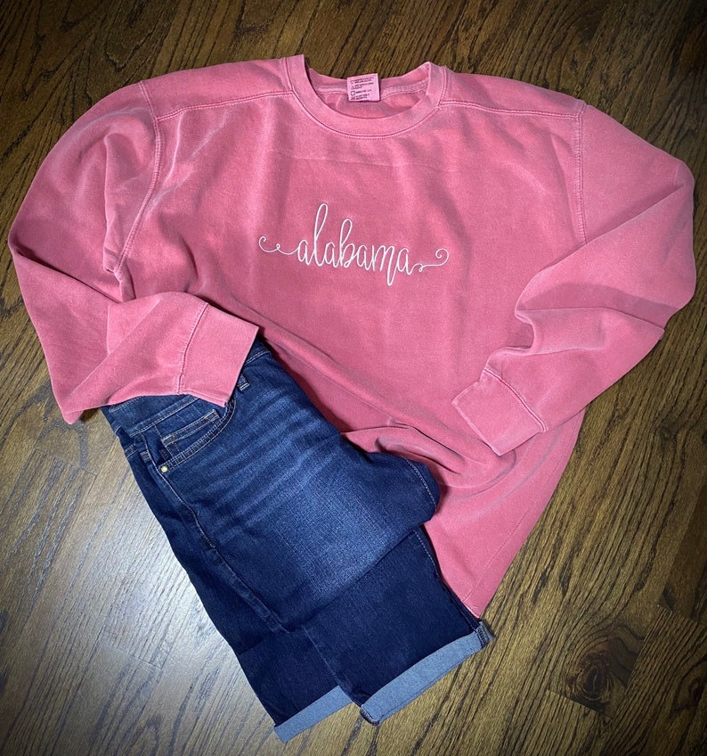 Comfort Colors / Monogrammed Sweatshirt MONOGRAMMED-SIZES Small through XLarge/ MORE Colors Added image 4