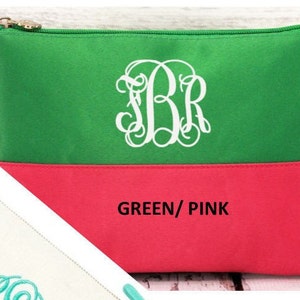 Monogrammed Pouch / BIKINI BAG/ Cosmetic Bag Almost GONE image 1