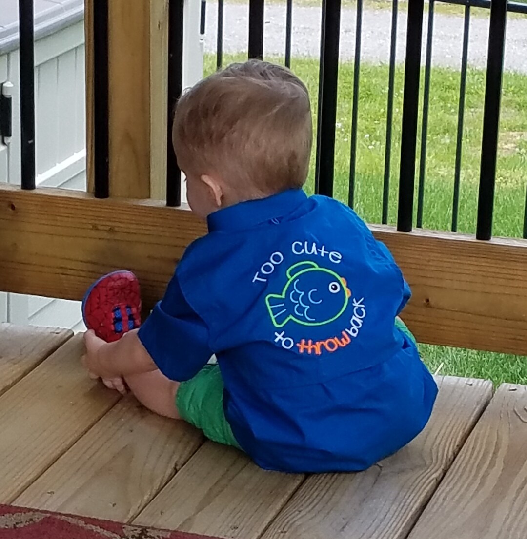 TODDLER Fishing Shirt/ Monogrammed choice of 3 Adorable Designs Etsy