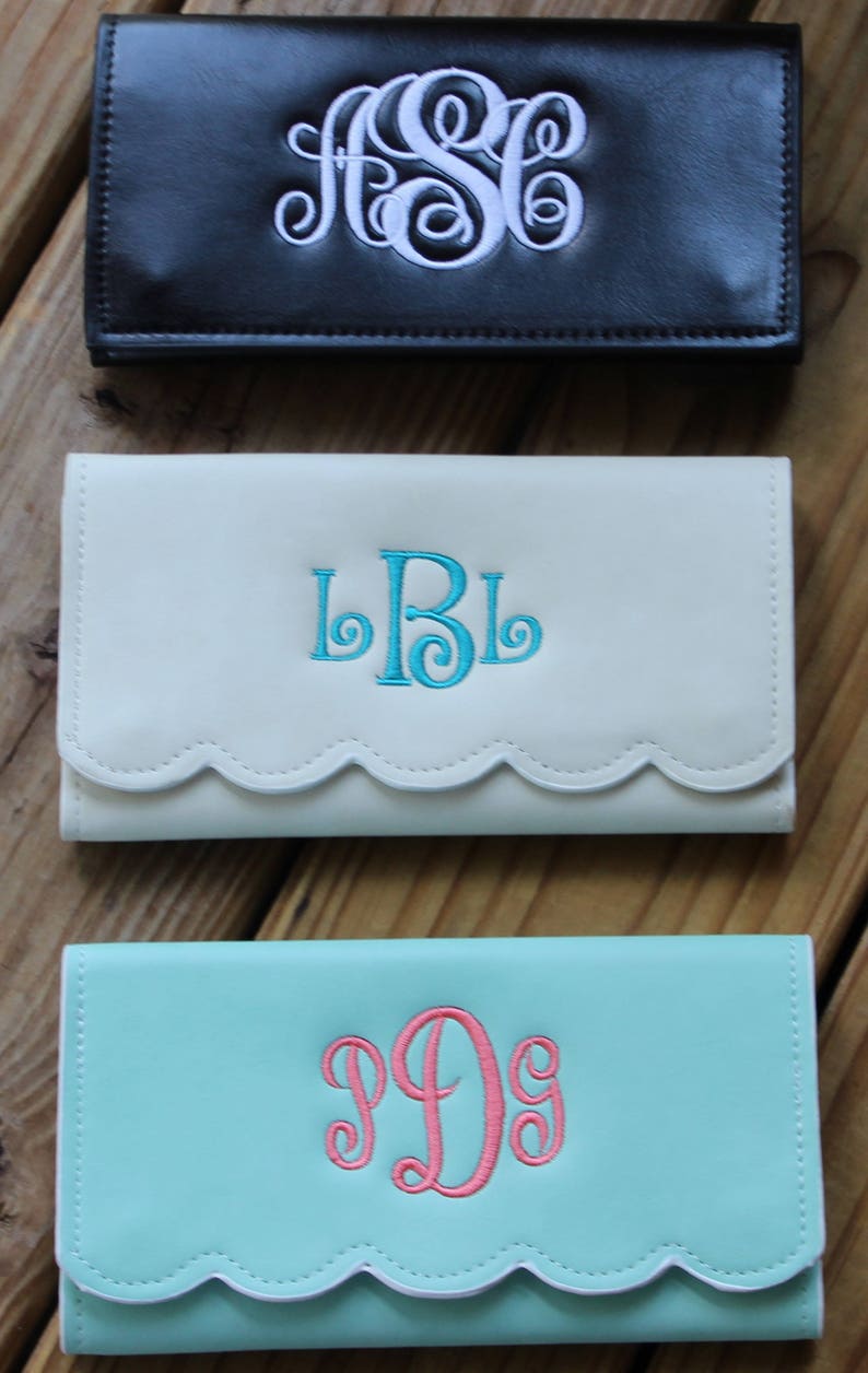Monogrammed WALLETS/  Great Gift/ New Stock image 1