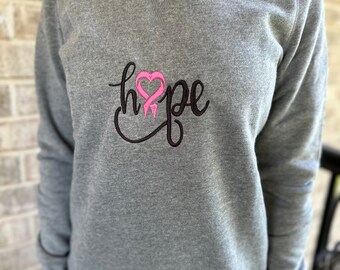 Ultrasoft Sweatshirt / Cancer Ribbon/ Cancer Designs/ Breast Cancer Awareness/ LOTS of COLORS- LADIES Sizes