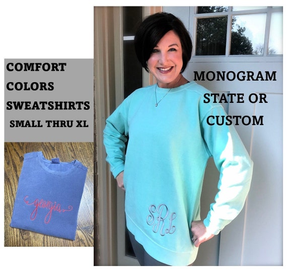 Monogrammed comfort color sweatshirt sale