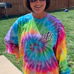 TIE DYE / Monogrammed / Long Sleeve-Only 1 Left- Size Small