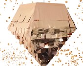 Diamond Piñata in Copper, Gold, Rose Gold, Silver, or Purple,yramid Piñata, Octahedron Pinata. Wedding Piñata | Baby Shower Piñata