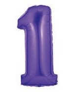 Purple Foil 40 Number 1 Balloon Jumbo Balloon First Birthday 1st