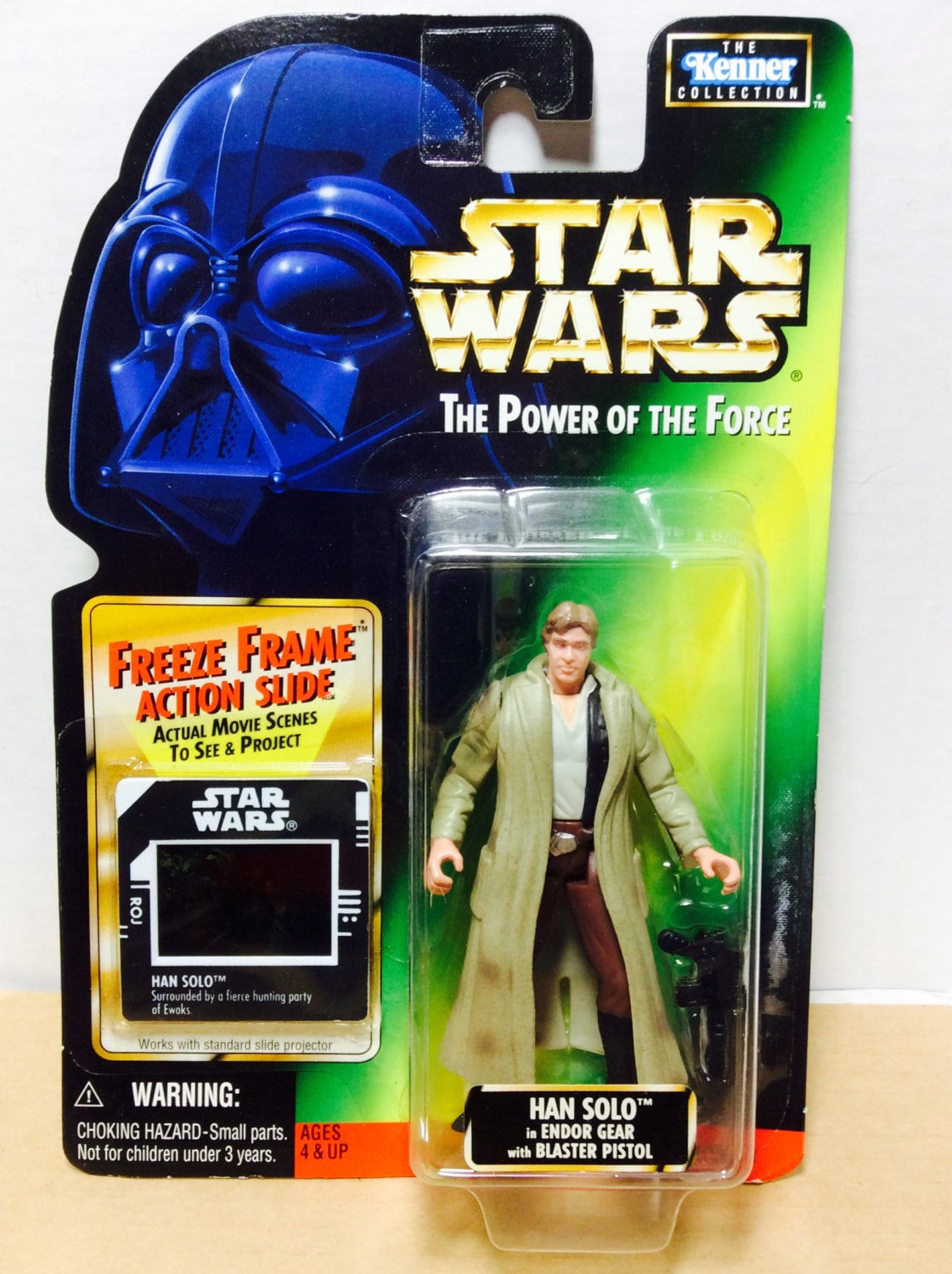 Hasbro Power Of The Force Freeze Frame Endor Han Solo Action Figure for sale online 