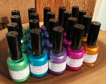Nail polish/10-Free Nail Polish/Free from 10 Main Hormone Disruptors/Ethically Sourced Mica/Vegan/Cruelty Free/Handcrafted in Victoria, B.C.