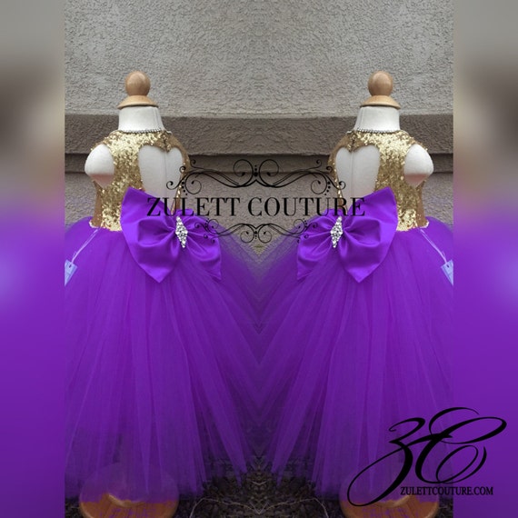 purple and gold sequin dress