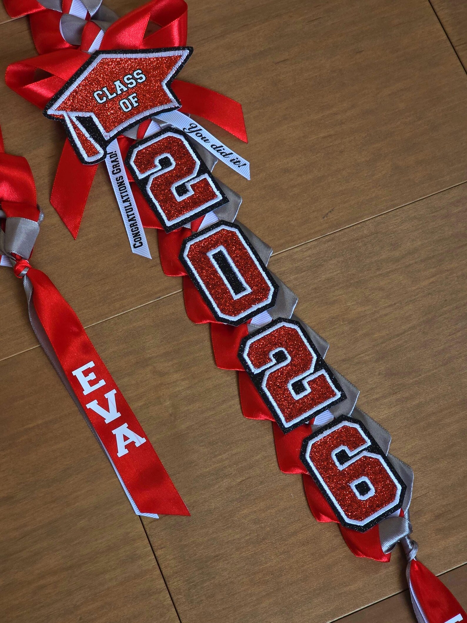 Personalized Graduation Ribbon Lei – Custom 2026 School Colors - Etsy