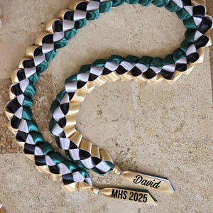 Collana Lei personalizzata - Collana Lei con nastro - Collana Lei per laurea - Collana Lei per promozione - Collana Lei su misura
