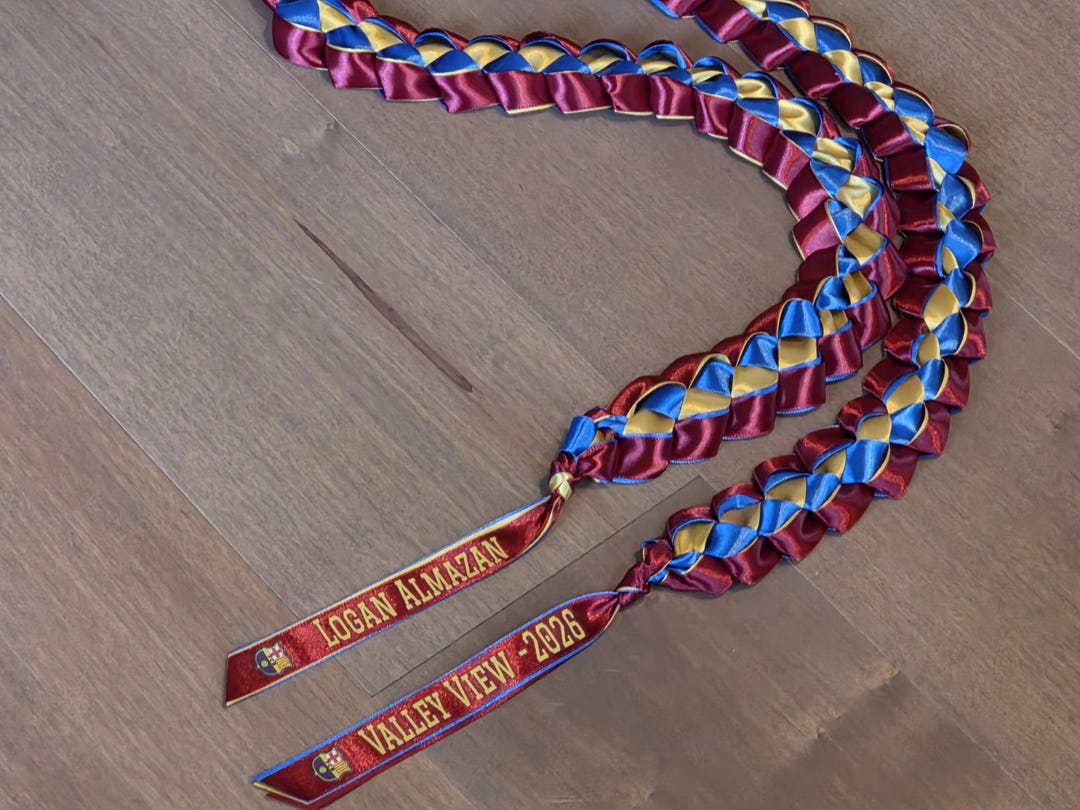 Unique Ribbon For Graduation Tri Colored Personalized Graduation Ribbon Lei - Etsy