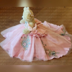 Quinceanera Doll Dress doll Fancy Dress - 18&quot; doll custom Dress - Teddy Bears Dress only - Please read description