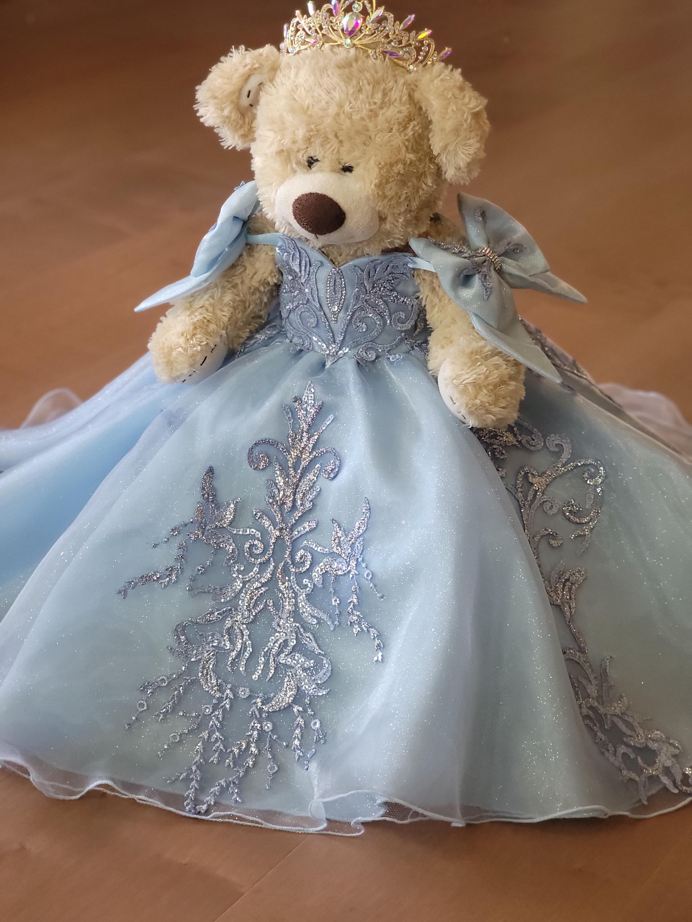 blue teddy dress Quinceanera Doll Cloud Sky Patchwork Dress women's midi dress Size:8.5 US - 41.5 EU DOLL/TEDDY AND ACCESSORIES NOT