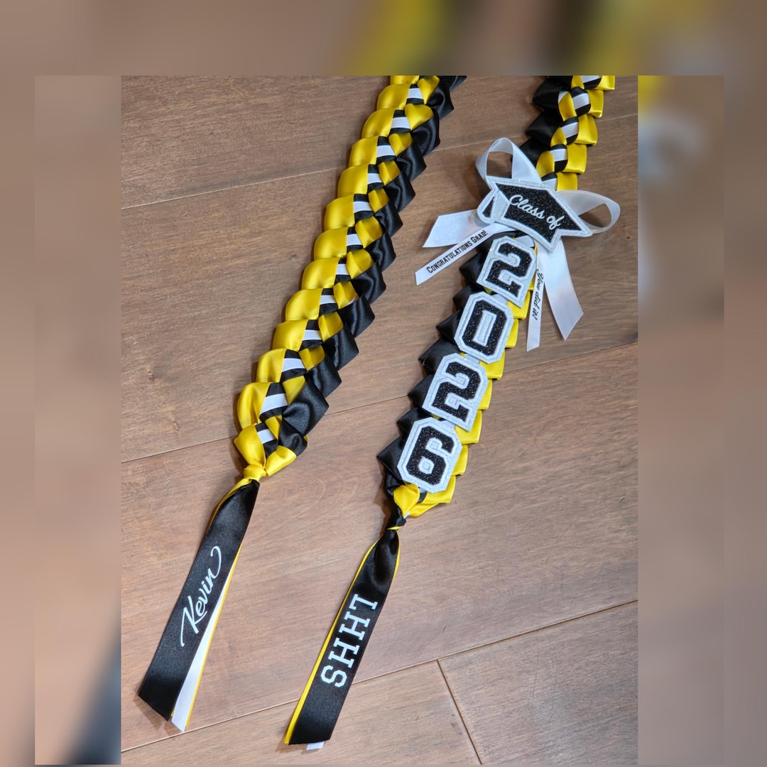 Custom Graduation Ribbons Personalized Graduation Ribbon Lei - Custom School Colors . - Etsy