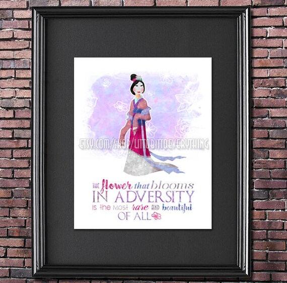 Mulan The Flower That Blooms In Adversity Mulan The Flower That Blooms In Adversity 8X10 | Etsy Uk