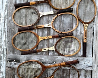Wood Tennis Racquet Wilson Jack Kramer Don Budge Stan Smith Butch Buchholz Wooden Rackets 38