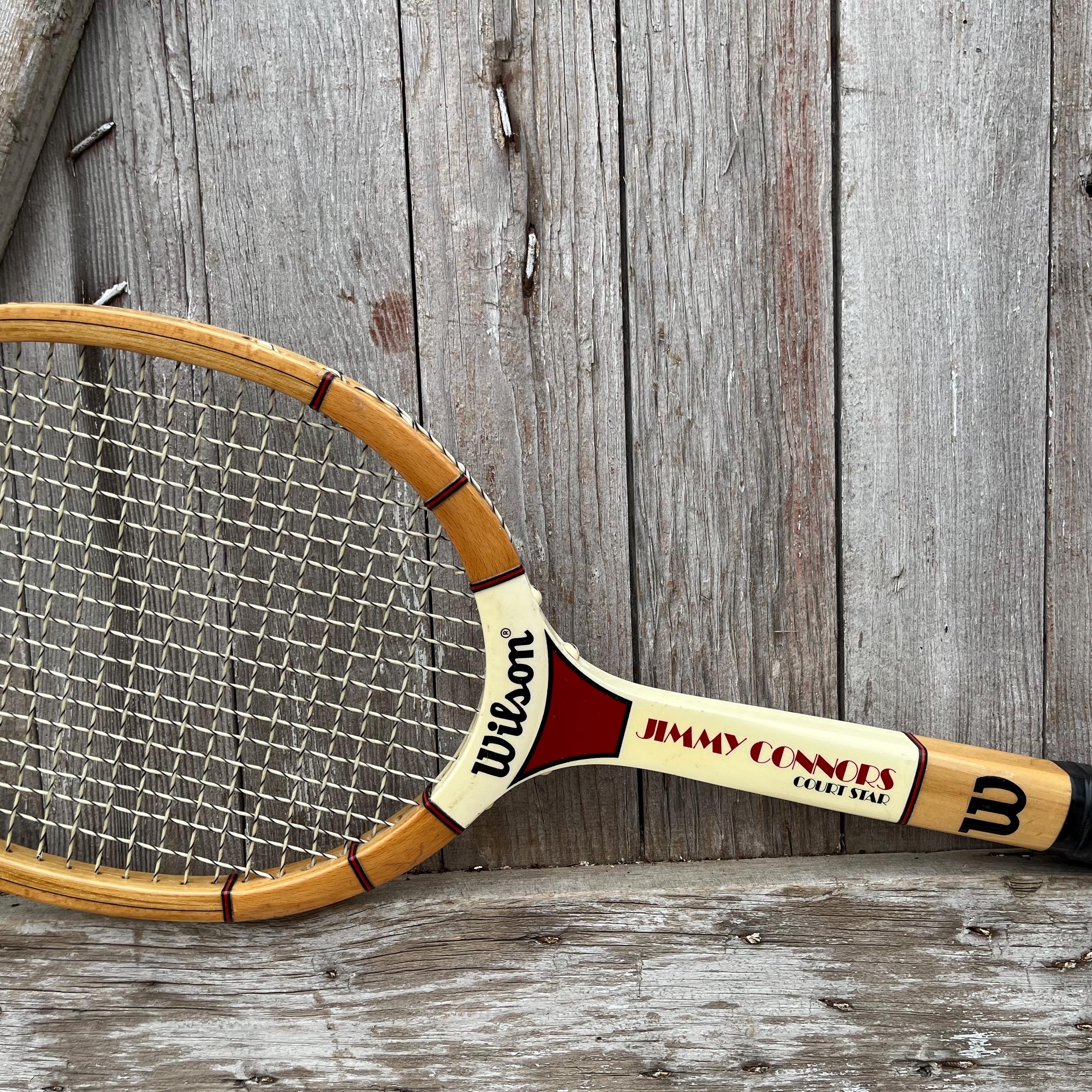 Arthur Ashe Racket Wood Tennis Racket Wilson Jack Kramer Pancho Gonzales Spalding Head ...