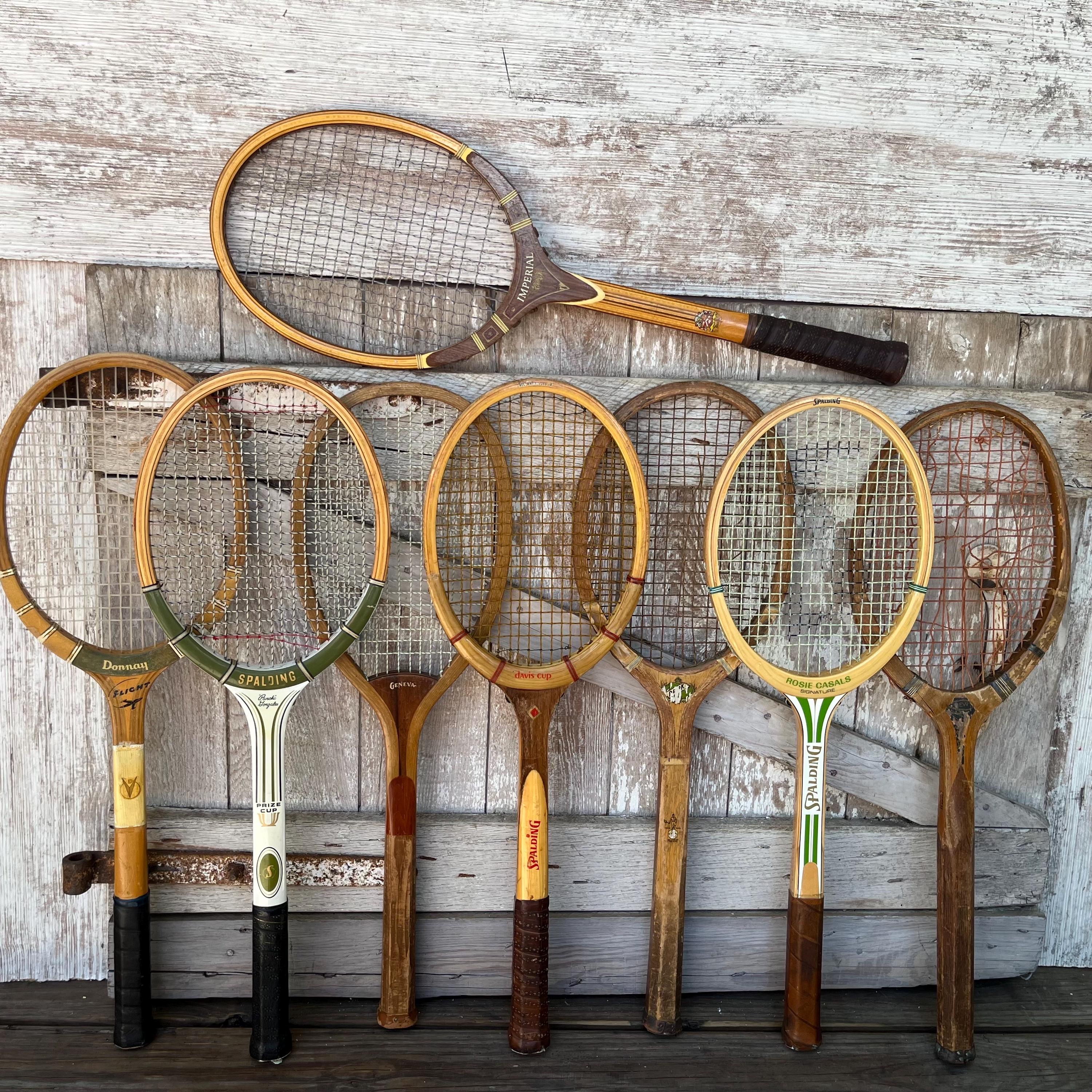 Wood Tennis Racquets Spalding Pancho Gonzales Donnay Flight Trophy