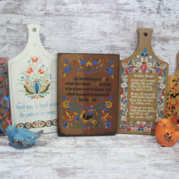 Berggren Scandinavian Kitchen Prayer OR The Key Tree Wood Bread Board Folk Art Berggren Trayner Corp YOUR Choice