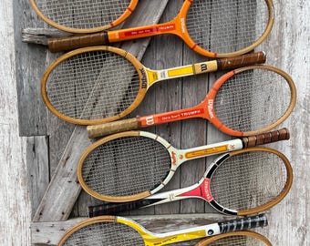 Wood Tennis Racquets Wilson Billie Jean King Chris Evert Spalding