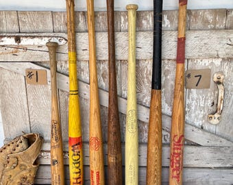 Vintage Wood Baseball Bat Louisville Slugger Billy Williams