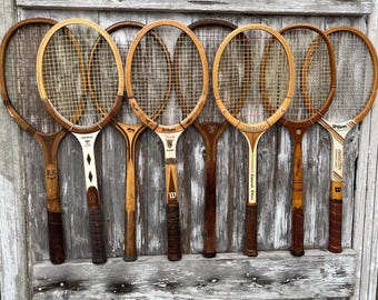Wood Tennis Racquet Wilson Jack Kramer Jimmy Connors Stan Smith Dunlop Wooden Rackets 38