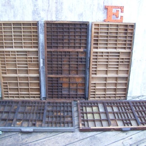 Hamilton Printers Drawer Typeset Letterpress Tray Thompson Cabinet Co Sections Display YOUR CHOICE Woodlands