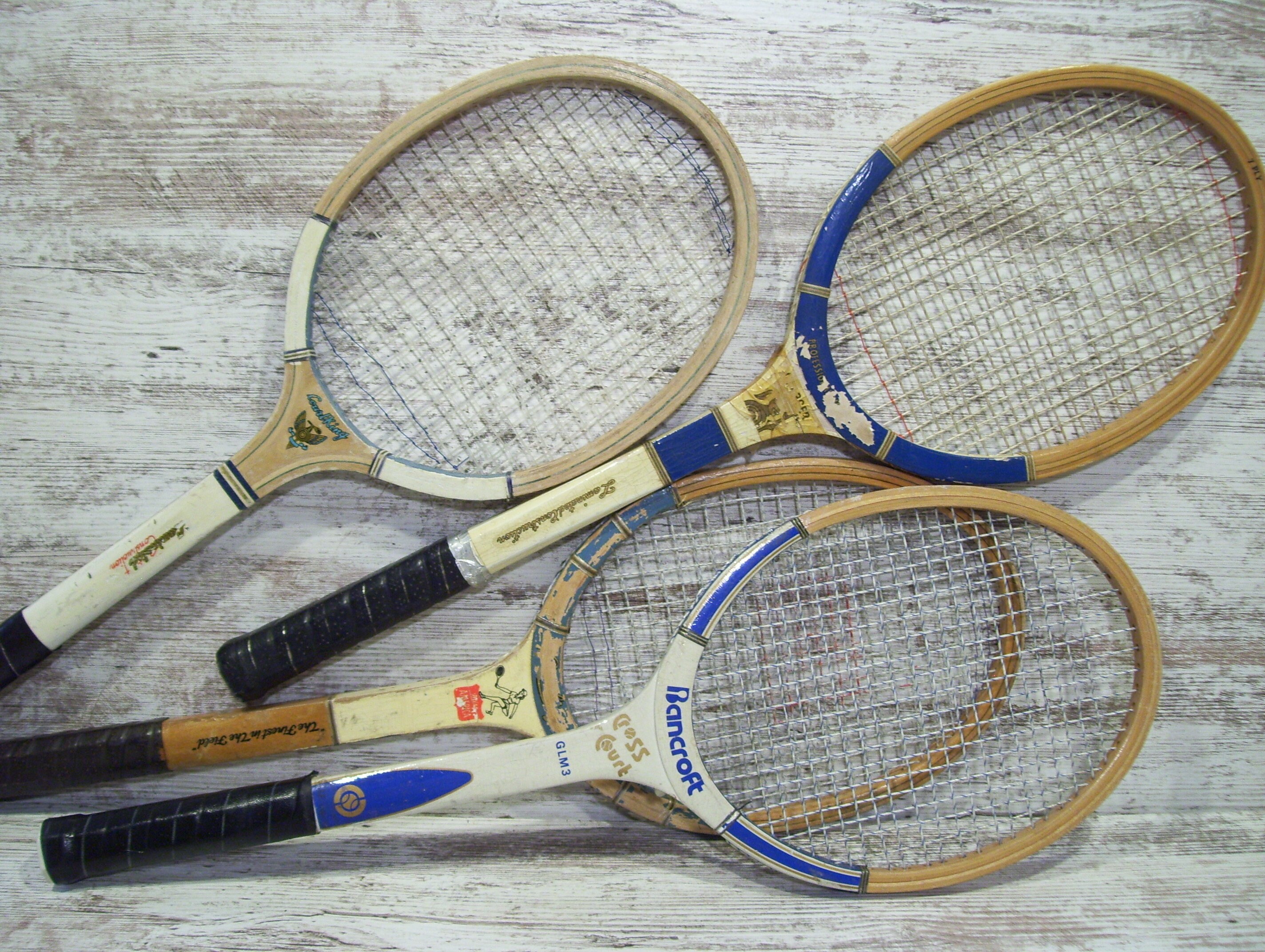 Wood Tennis Rackets ABC World of Sports Love Set Crown Aussie - Etsy ...