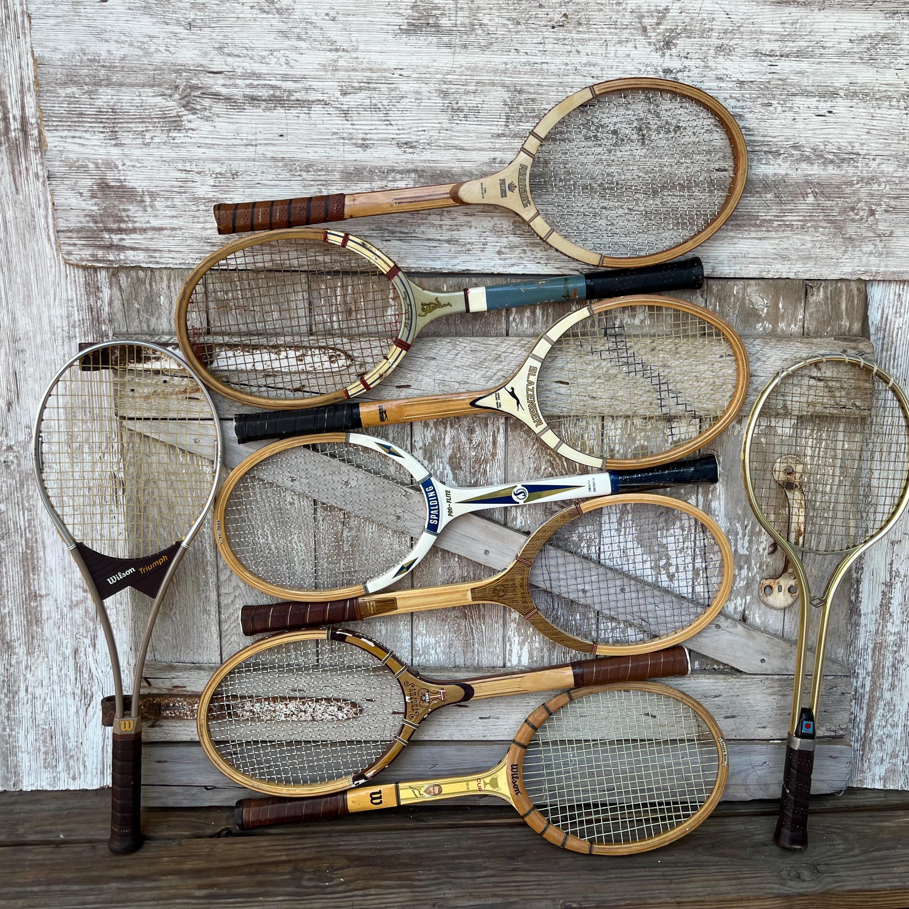 Wood Tennis Rackets Wilson Jack Kramer Slazenger AG Spalding