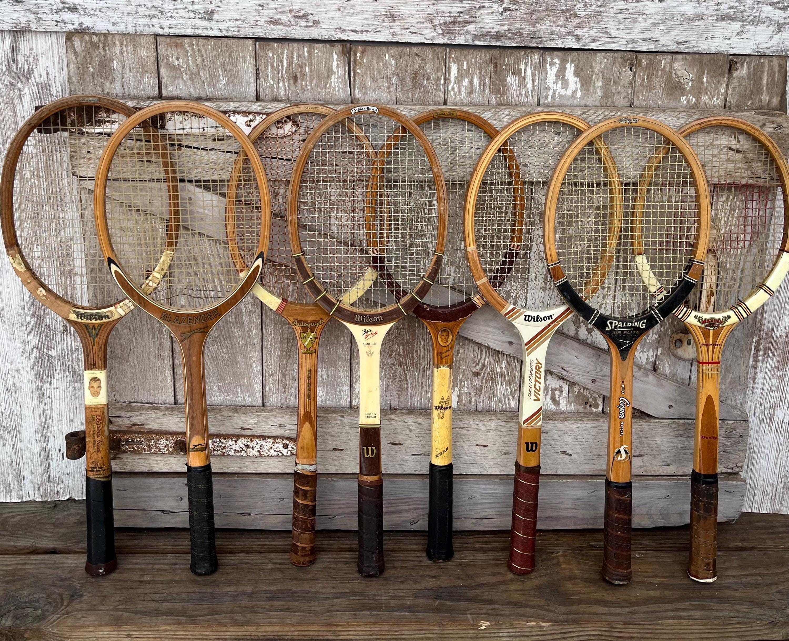 Raquette Tennis Bois Vintage Wilson Jimmy Connors – Taille De Grip 4 1/2 – Collection