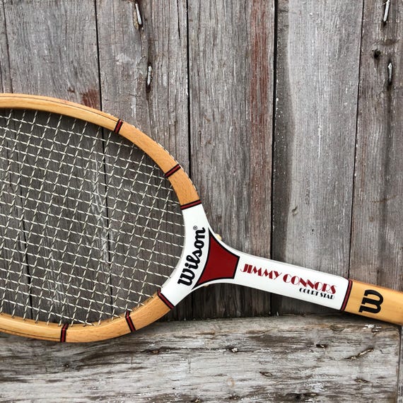 Raquette autographe vintage années 1960 tennis en bois Wilson