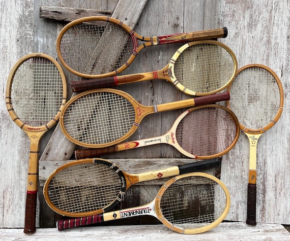 Raquette De Tennis Vintage En Bois Wilson Stan Smith - Américaine