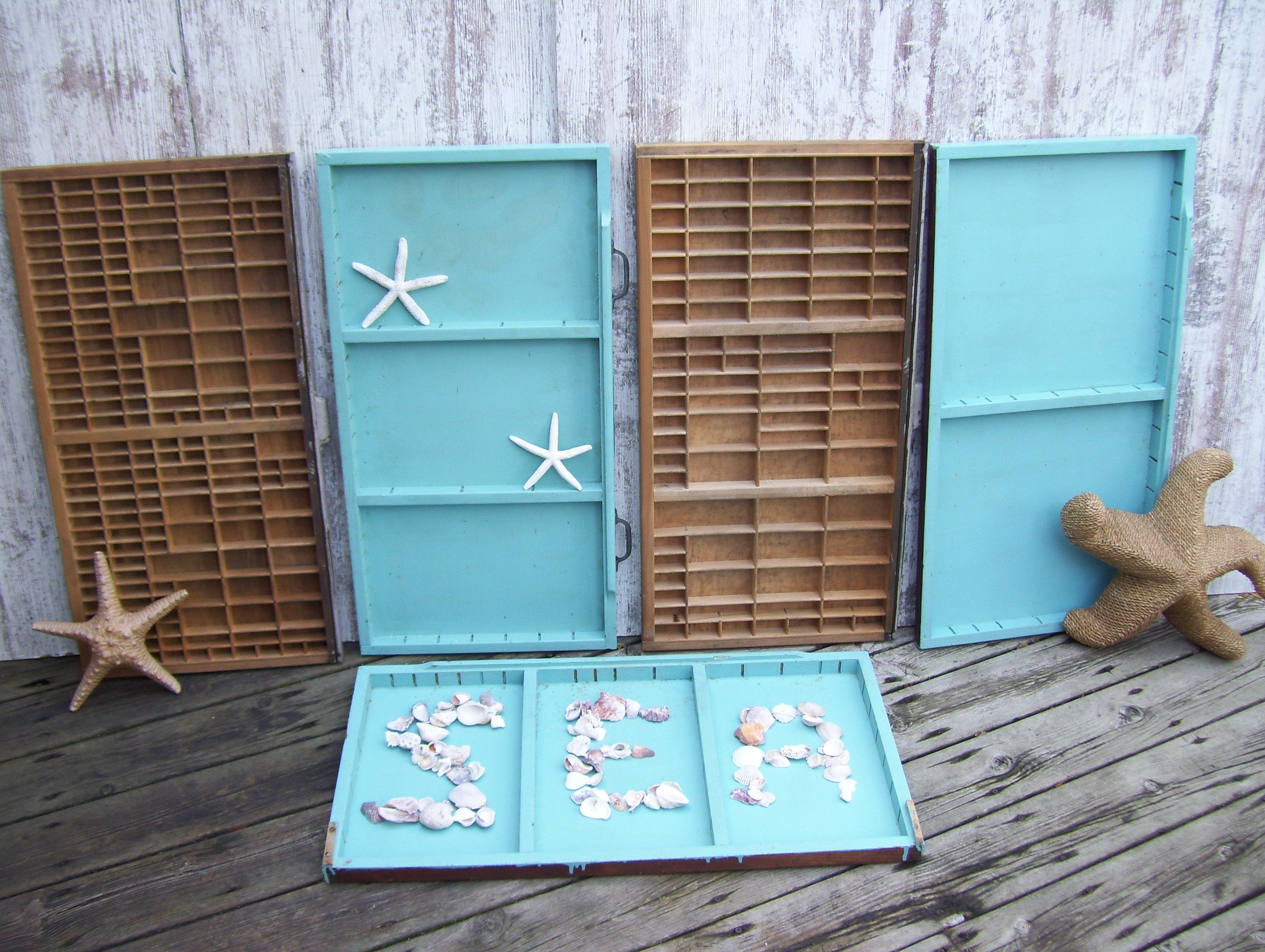 Hamilton Printers Drawer Typeset Letterpress Tray Sections Display ...