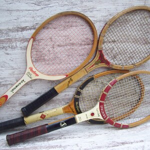 Wood Tennis Rackets Wilson Macgregor Frank Parker George Lott Fred ...