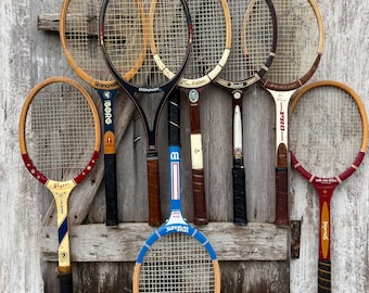 Wood Tennis Rackets Dunlop Tom Okker John McEnroe Donnay Bjorn Borg Wooden Racquets Sports 47