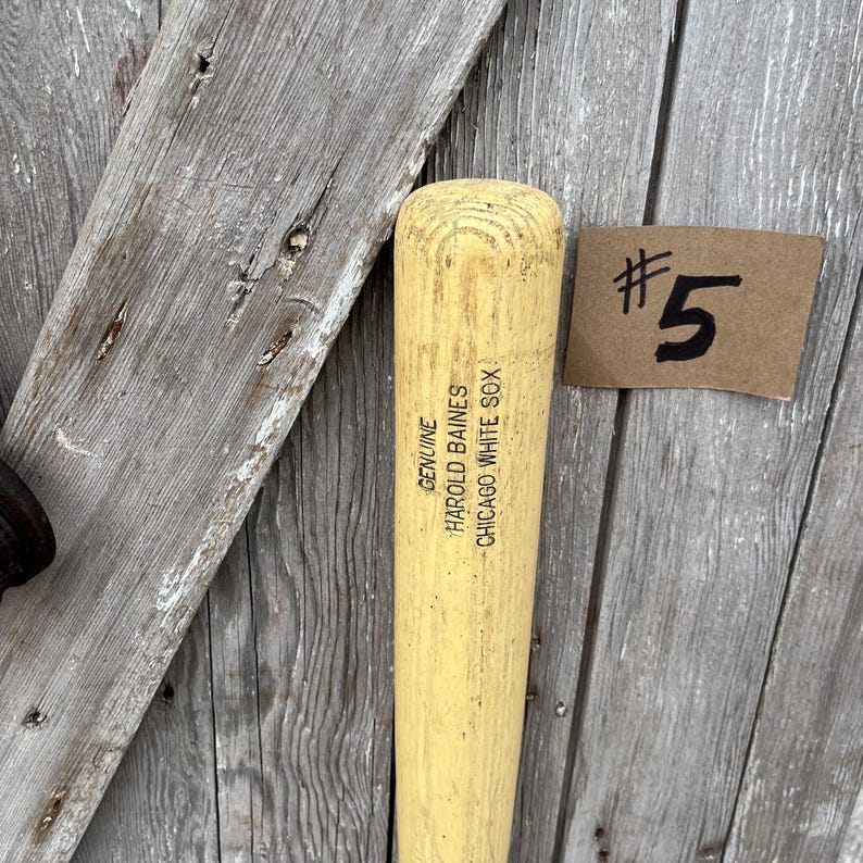 Bate de béisbol de madera vintage Louisville Slugger Wilson Harold Baines Chicago White Sox George Brett TU ELECCIÓN C #5 Harold Baines