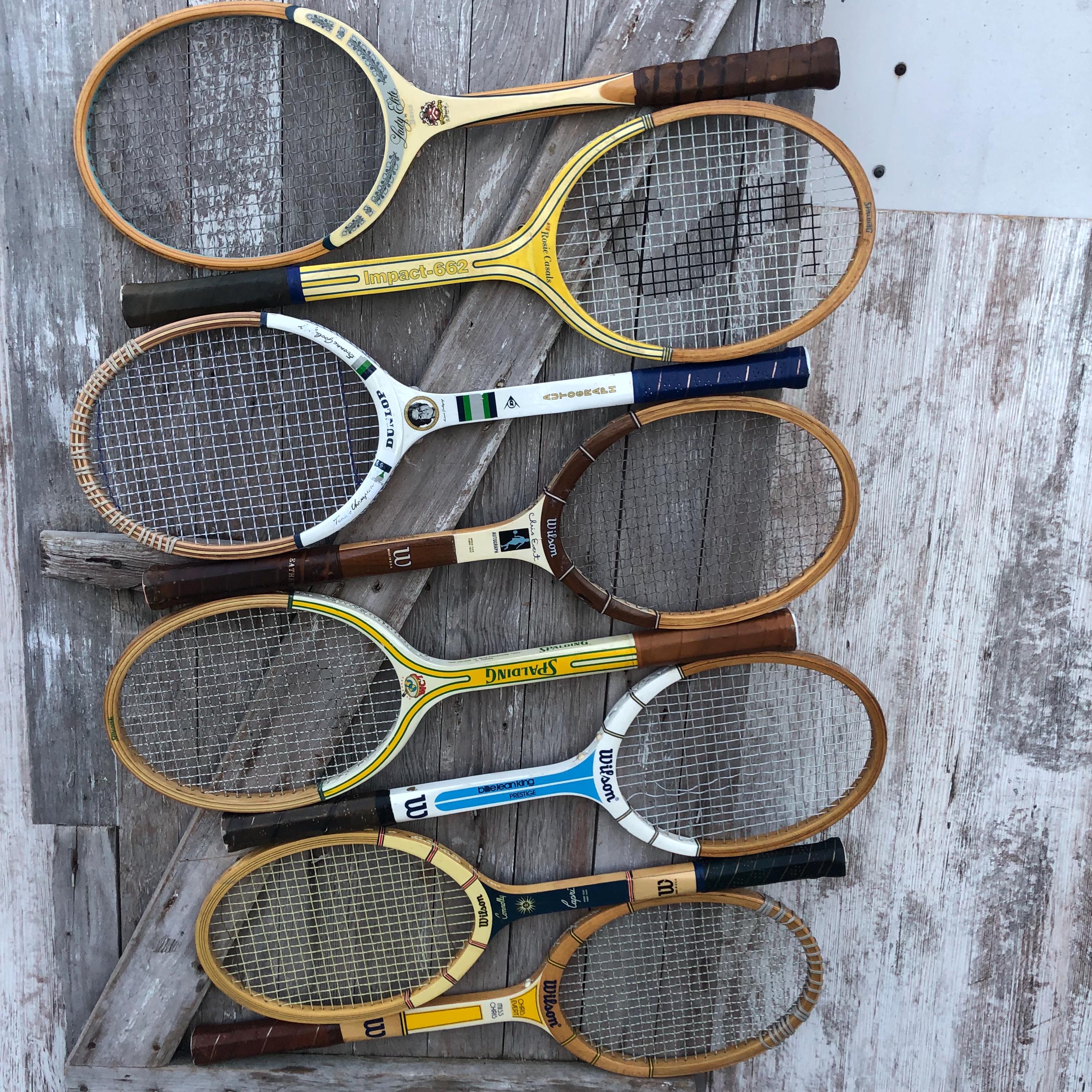 Wood Tennis Racket Wilson Miss Chris Evert Maureen Connolly Billie