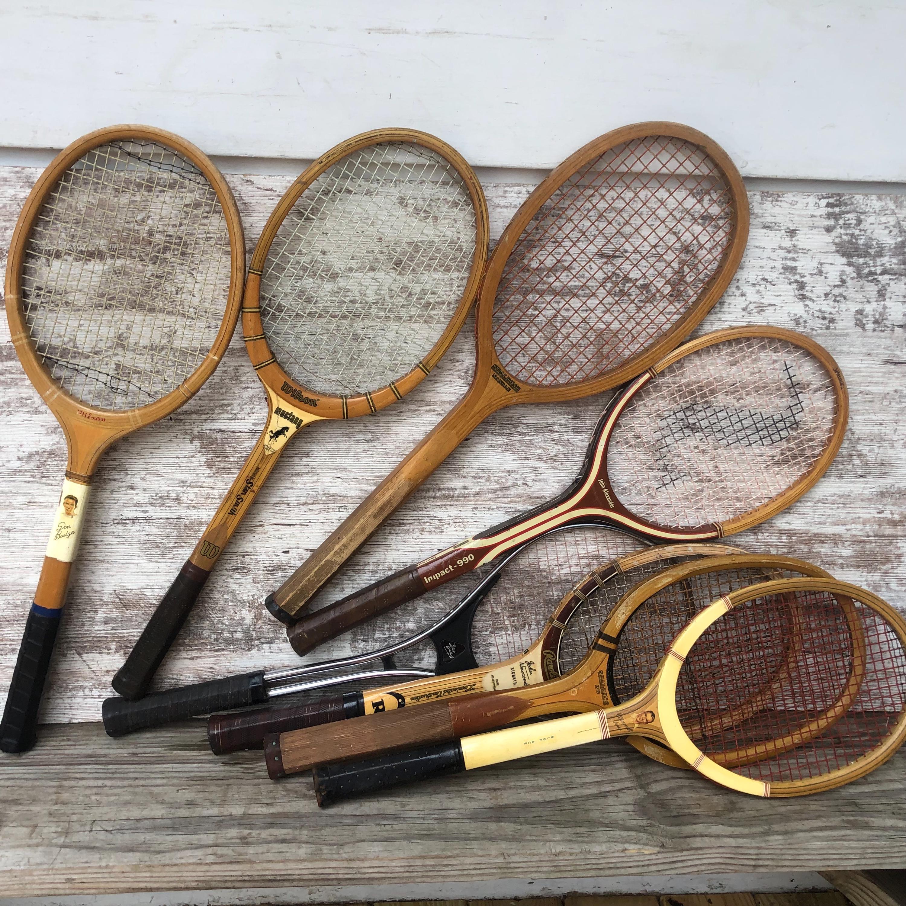 Wooden Short Racket Wood Tennis Rackets Wilson Don Budge Ellsworth Vines Stan Smith ...