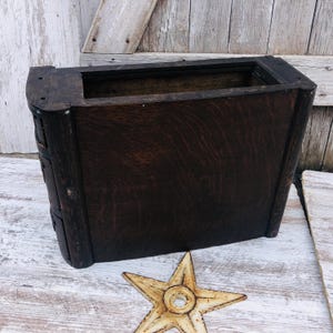 3 Wood Sewing Machine Singer Drawer Cabinet Stained Wooden Sewing Drawer Enclosed Top Industrial Storage White Star bild 4