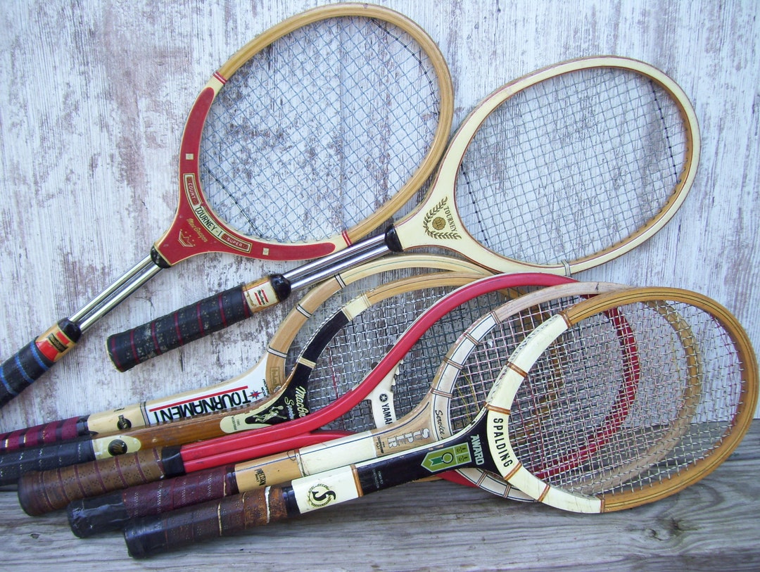 Raquette De Tennis Vintage MacGregor Court Tourney 1 Super - Bois Et Métal, Taille 4 1/2