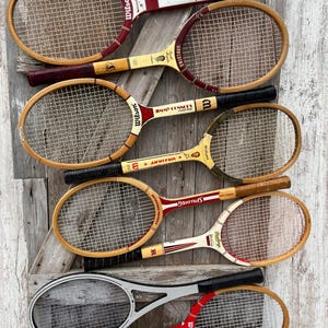 Wood Tennis Racket Wilson Jack Kramer Pancho Gonzales Spalding Head Arthur Ashe Jimmy Connors Racquet Tennis Pro Wood Rackets Sports 9