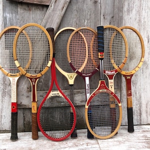 Wood Tennis Rackets Wilson Valiant Bancroft Regent Yamaha MacGregor Tourney Wooden Racquets Tennis Pro 21