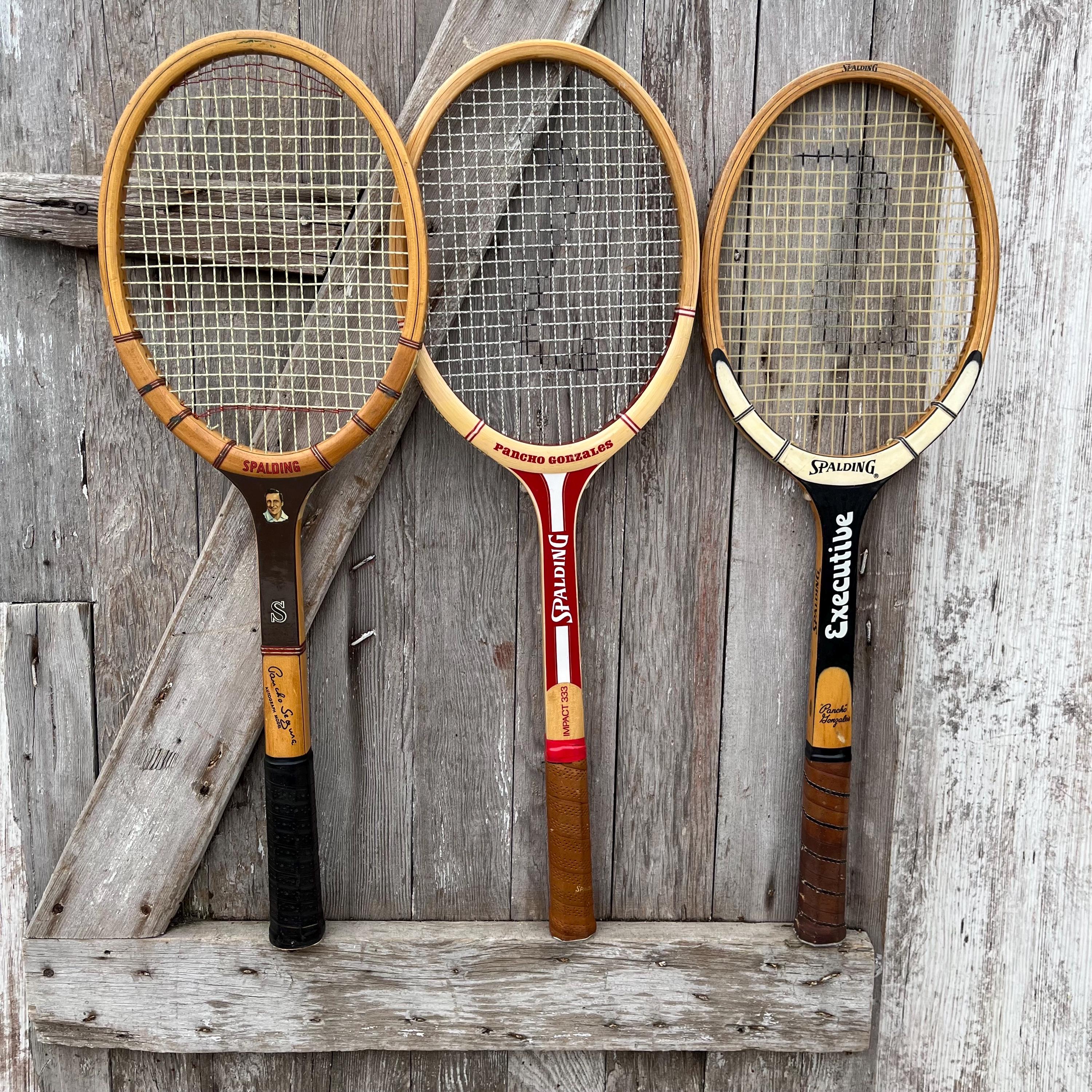 Wood Tennis Racket Wilson Jack Kramer Spalding Pancho Gonzales Bjorn ...