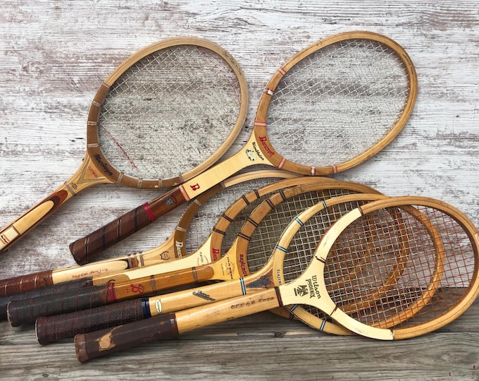 Wooden Short Racket Wood Tennis Rackets Bancroft Wimbledon Slazenger Olympic Super Winner ...