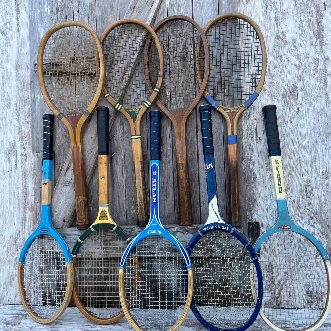 Wooden Short Racket Wood Tennis Rackets Wright and Ditson Paramount the Park Garcia Regent ...