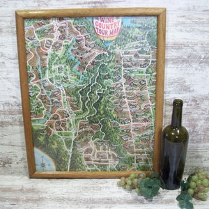 California Wine Country Tour Map 1988 Sonoma Country Napa Valley California Winery Vineyard Wine Tours