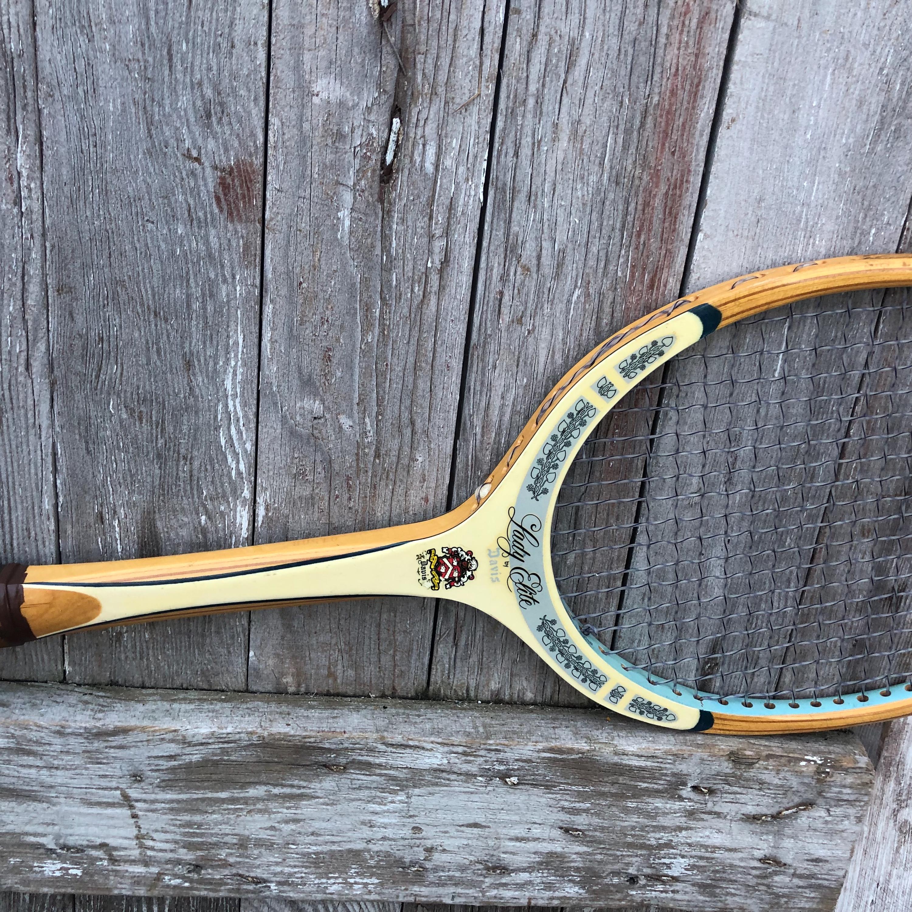 Raquette De Tennis Vintage En Bois – Tad Davis Lady Elite (État Correct)